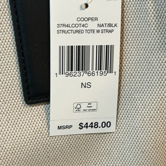 Michael Kors Black & Cream Logo Commuter Tote Chic Everyday Carryall NWT ✨ - Picture 7 of 10